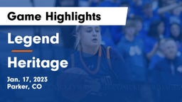 Legend  vs Heritage  Game Highlights - Jan. 17, 2023