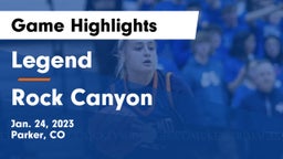 Legend  vs Rock Canyon  Game Highlights - Jan. 24, 2023