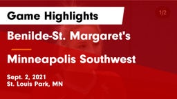 Benilde-St. Margaret's  vs Minneapolis Southwest  Game Highlights - Sept. 2, 2021