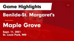 Benilde-St. Margaret's  vs Maple Grove  Game Highlights - Sept. 11, 2021