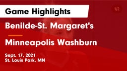 Benilde-St. Margaret's  vs Minneapolis Washburn  Game Highlights - Sept. 17, 2021