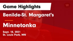 Benilde-St. Margaret's  vs Minnetonka  Game Highlights - Sept. 18, 2021
