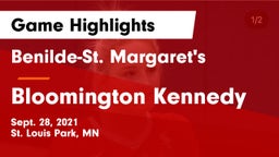 Benilde-St. Margaret's  vs Bloomington Kennedy  Game Highlights - Sept. 28, 2021