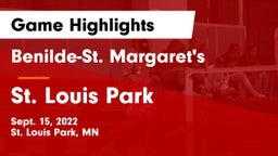 Benilde-St. Margaret's  vs St. Louis Park  Game Highlights - Sept. 15, 2022