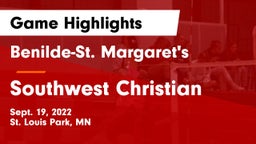 Benilde-St. Margaret's  vs Southwest Christian  Game Highlights - Sept. 19, 2022