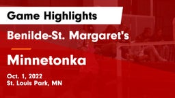 Benilde-St. Margaret's  vs Minnetonka  Game Highlights - Oct. 1, 2022