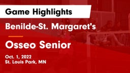 Benilde-St. Margaret's  vs Osseo Senior  Game Highlights - Oct. 1, 2022