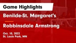Benilde-St. Margaret's  vs Robbinsdale Armstrong  Game Highlights - Oct. 10, 2022