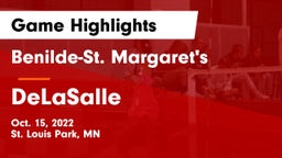Benilde-St. Margaret's  vs DeLaSalle  Game Highlights - Oct. 15, 2022