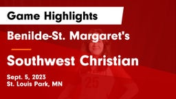 Benilde-St. Margaret's  vs Southwest Christian  Game Highlights - Sept. 5, 2023