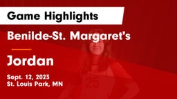 Benilde-St. Margaret's  vs Jordan  Game Highlights - Sept. 12, 2023
