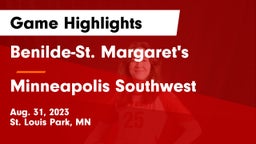Benilde-St. Margaret's  vs Minneapolis Southwest  Game Highlights - Aug. 31, 2023