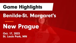 Benilde-St. Margaret's  vs New Prague  Game Highlights - Oct. 17, 2023