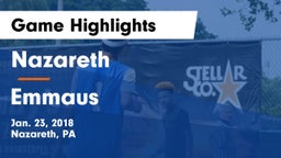 Nazareth  vs Emmaus  Game Highlights - Jan. 23, 2018