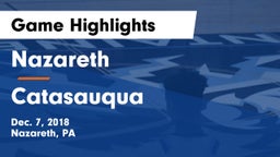 Nazareth  vs Catasauqua  Game Highlights - Dec. 7, 2018