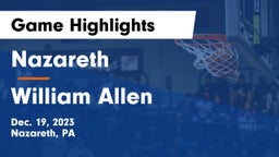Nazareth  vs William Allen  Game Highlights - Dec. 19, 2023
