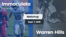 Matchup: Immaculata vs. Warren Hills 2018