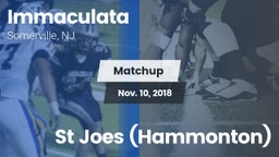 Matchup: Immaculata vs. St Joes (Hammonton) 2018