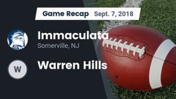 Recap: Immaculata  vs. Warren Hills 2018