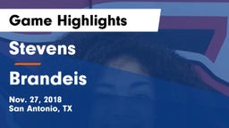 Stevens  vs Brandeis  Game Highlights - Nov. 27, 2018