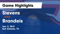 Stevens  vs Brandeis  Game Highlights - Jan. 5, 2019