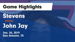 Stevens  vs John Jay  Game Highlights - Jan. 26, 2019