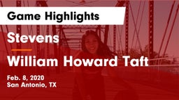 Stevens  vs William Howard Taft  Game Highlights - Feb. 8, 2020