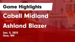 Cabell Midland  vs Ashland Blazer  Game Highlights - Jan. 5, 2023