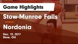 Stow-Munroe Falls  vs Nordonia  Game Highlights - Dec. 19, 2017