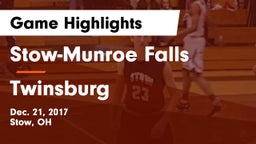 Stow-Munroe Falls  vs Twinsburg  Game Highlights - Dec. 21, 2017