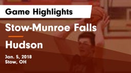 Stow-Munroe Falls  vs Hudson  Game Highlights - Jan. 5, 2018