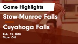 Stow-Munroe Falls  vs Cuyahoga Falls  Game Highlights - Feb. 13, 2018