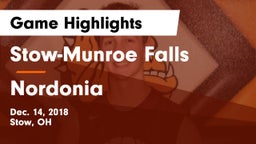 Stow-Munroe Falls  vs Nordonia  Game Highlights - Dec. 14, 2018