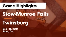 Stow-Munroe Falls  vs Twinsburg  Game Highlights - Dec. 21, 2018