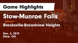Stow-Munroe Falls  vs Brecksville-Broadview Heights  Game Highlights - Dec. 6, 2019
