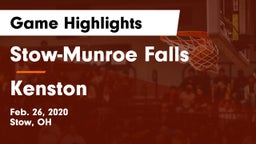 Stow-Munroe Falls  vs Kenston  Game Highlights - Feb. 26, 2020