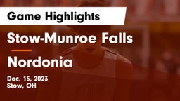 Stow-Munroe Falls  vs Nordonia  Game Highlights - Dec. 15, 2023