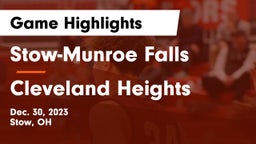 Stow-Munroe Falls  vs Cleveland Heights  Game Highlights - Dec. 30, 2023