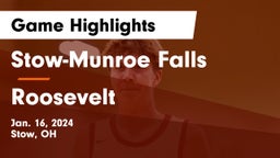 Stow-Munroe Falls  vs Roosevelt  Game Highlights - Jan. 16, 2024