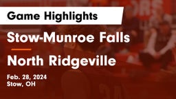 Stow-Munroe Falls  vs North Ridgeville  Game Highlights - Feb. 28, 2024