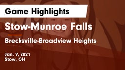 Stow-Munroe Falls  vs Brecksville-Broadview Heights  Game Highlights - Jan. 9, 2021