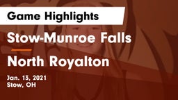 Stow-Munroe Falls  vs North Royalton  Game Highlights - Jan. 13, 2021