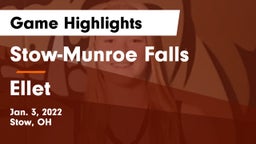 Stow-Munroe Falls  vs Ellet  Game Highlights - Jan. 3, 2022