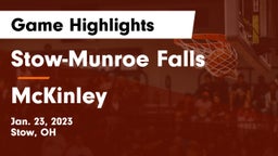 Stow-Munroe Falls  vs McKinley  Game Highlights - Jan. 23, 2023