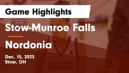 Stow-Munroe Falls  vs Nordonia  Game Highlights - Dec. 15, 2023