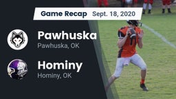 Recap: Pawhuska  vs. Hominy  2020