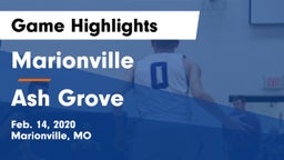 Marionville  vs Ash Grove  Game Highlights - Feb. 14, 2020
