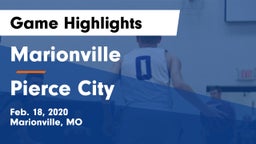 Marionville  vs Pierce City  Game Highlights - Feb. 18, 2020