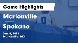 Marionville  vs Spokane  Game Highlights - Jan. 4, 2021