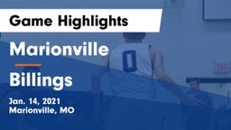 Marionville  vs Billings  Game Highlights - Jan. 14, 2021